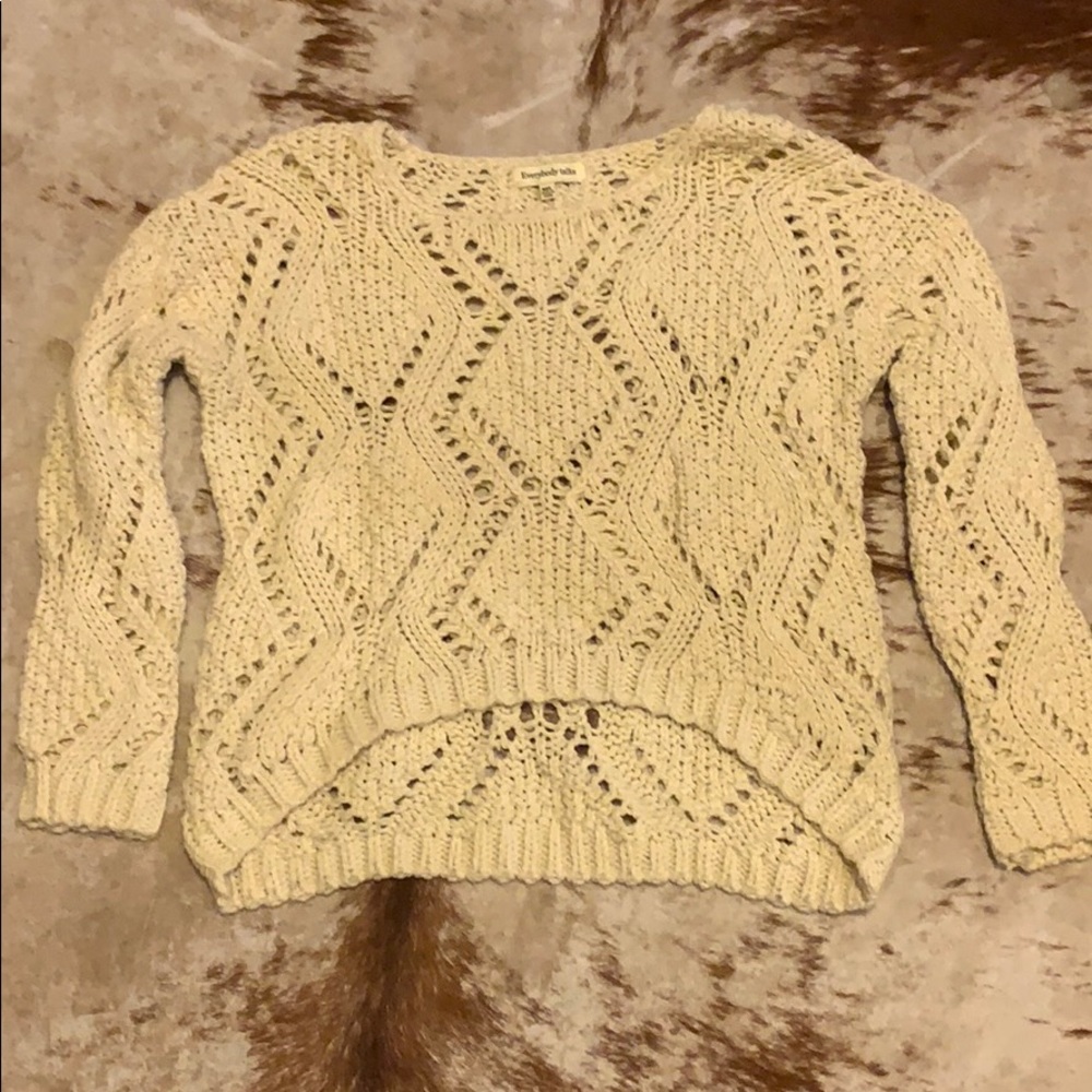 Chunky knit cream sweater